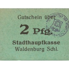 Waldenburg Stadthauptkasse, 2 Pfennig, W4.9b